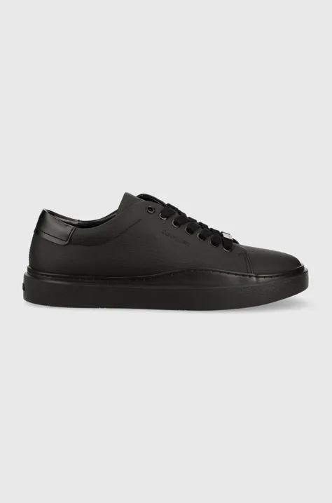 Tenisice Calvin Klein LOW TOP LACE UP LTH boja: crna, HM0HM01051
