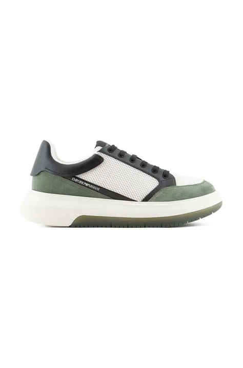 Sneakers boty Emporio Armani zelená barva, X4X633 XN885 T095