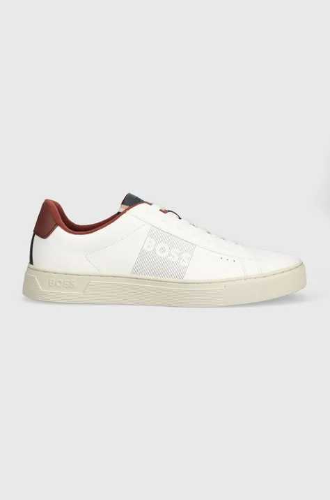 Sneakers boty BOSS Rhys bílá barva, 50498896