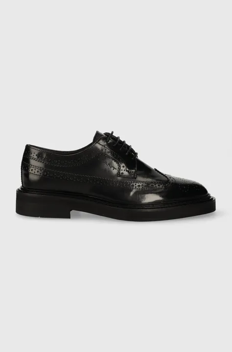 Кожаные туфли Gant Jaczy мужские цвет чёрный 27631388.G00