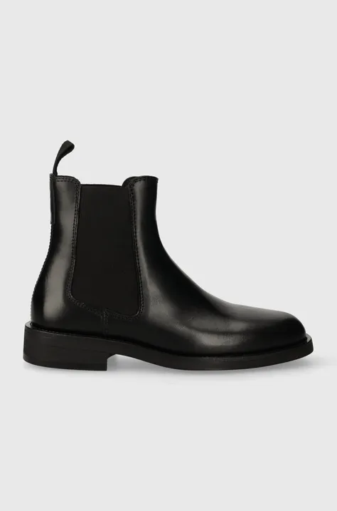 Kožené topánky chelsea Gant Rizmood pánske, čierna farba, 27651439.G00