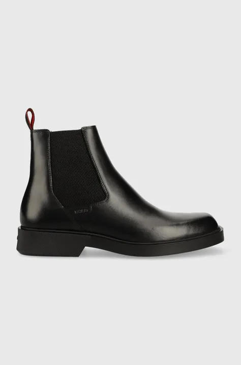 Δερμάτινες μπότες τσέλσι HUGO Iker χρώμα: μαύρο, 50500436 F350500436