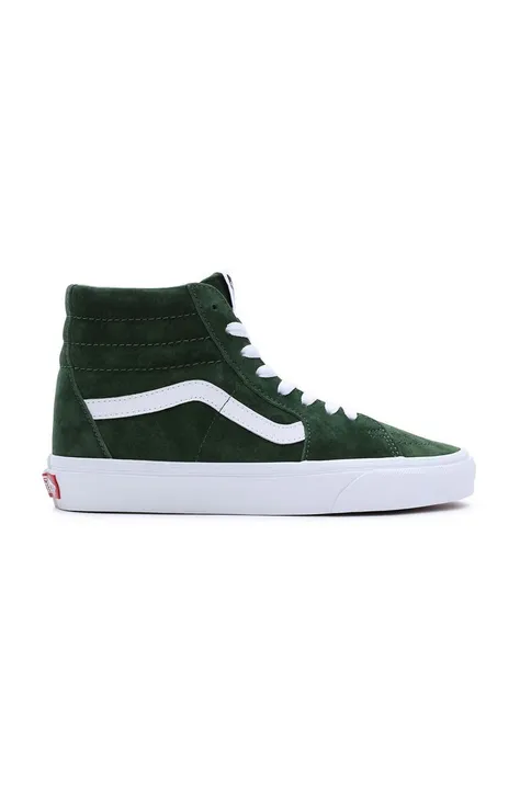 Σουέντ αθλητικά παπούτσια Vans SK8-Hi χρώμα: πράσινο, VN0007NSBXU1
