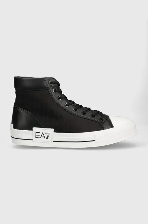 Πάνινα παπούτσια EA7 Emporio Armani χρώμα: μαύρο, X8Z037 XK294 A120 F3X8Z037 XK294 A120
