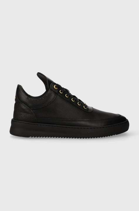 Kožené tenisky Filling Pieces Low Top Aten čierna farba, 10126591847