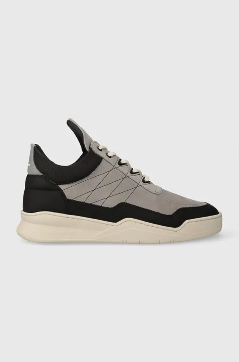 Filling Pieces leather sneakers Low Top Tweek gray color 10127681878