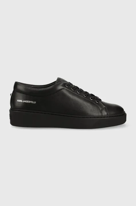 Кожаные кроссовки Karl Lagerfeld FLINT цвет чёрный KL53320