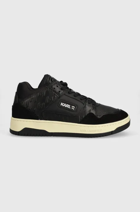 Δερμάτινα αθλητικά παπούτσια Karl Lagerfeld KREW χρώμα: μαύρο, KL53030