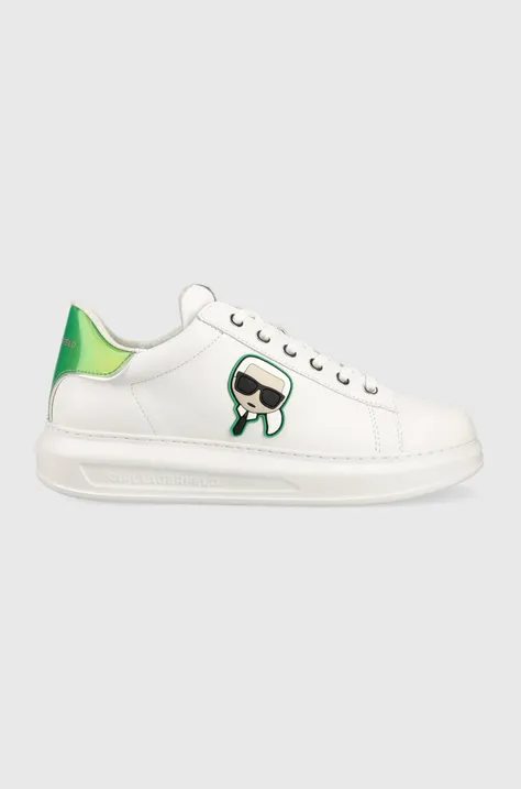 Δερμάτινα αθλητικά παπούτσια Karl Lagerfeld KAPRI MENS χρώμα: άσπρο, KL52530G