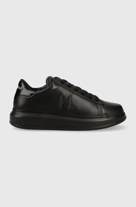Кожаные кроссовки Karl Lagerfeld KAPRI MENS цвет чёрный KL52515A
