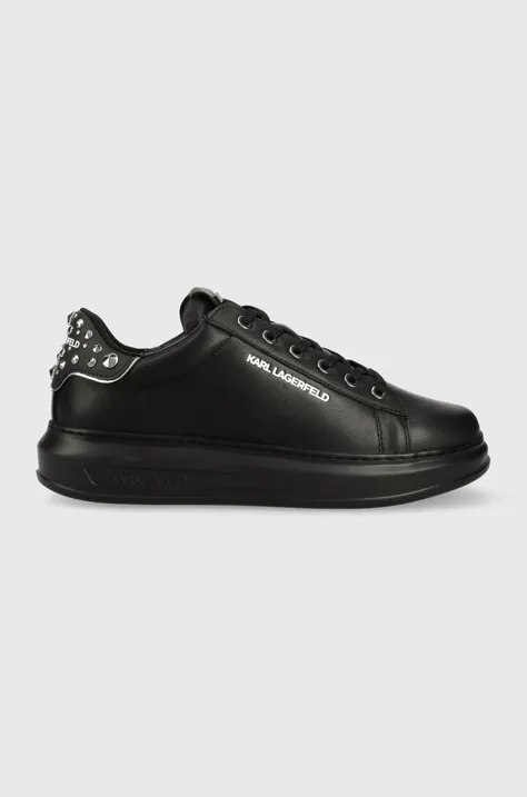 Δερμάτινα αθλητικά παπούτσια Karl Lagerfeld KAPRI MENS χρώμα: μαύρο, KL52576 F3KL52576