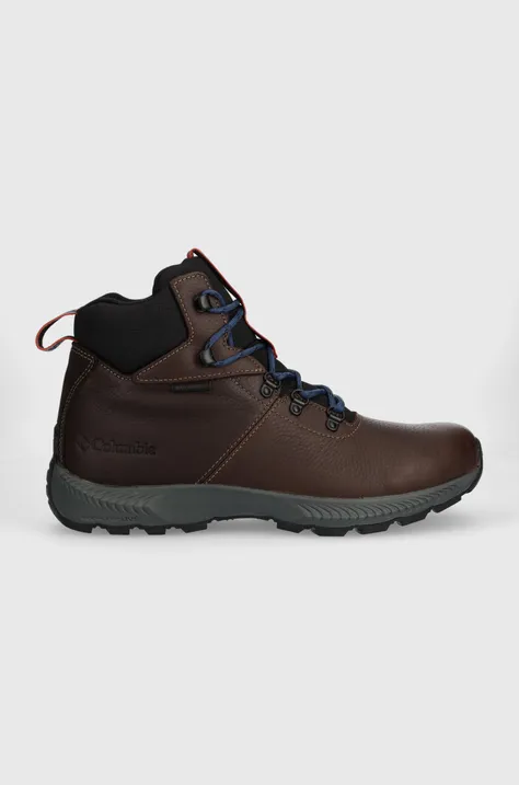 Cipele Columbia Landroamer Explorer WP za muškarce, boja: smeđa, sa srednje toplom podstavom