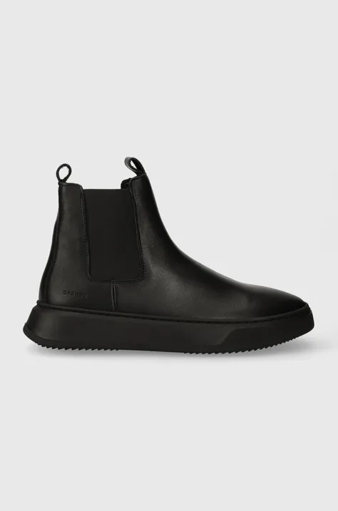 Kožené kotníkové boty Copenhagen pánské, černá barva, CPH455M vitello