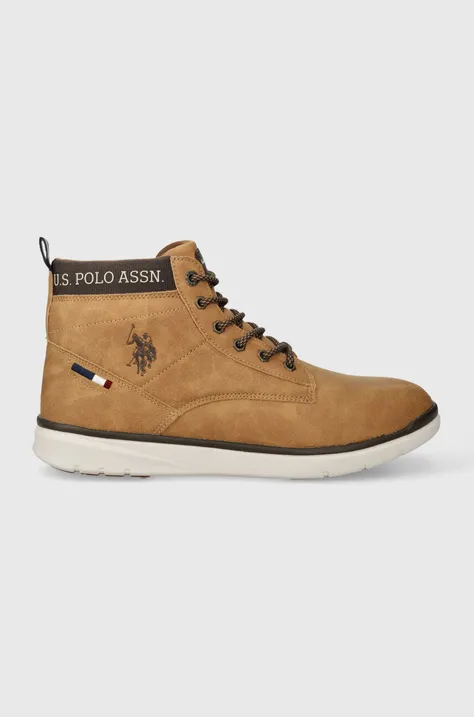 Sneakers boty U.S. Polo Assn. YGOR hnědá barva, YGOR007M/CU1