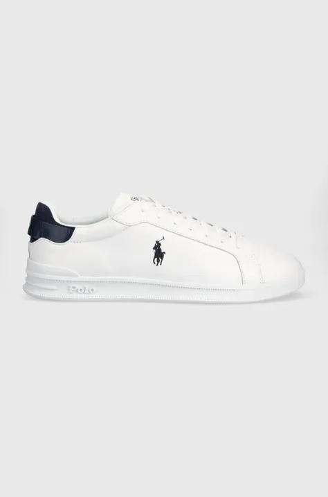 Δερμάτινα αθλητικά παπούτσια Polo Ralph Lauren Hrt Crt Iii χρώμα: άσπρο, 809913458001