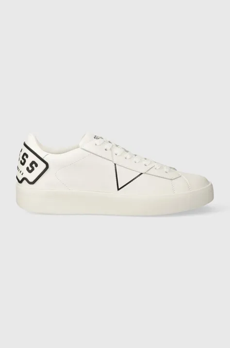 Guess sneakers PARMA LOGO culoarea alb, FM8PBL LEA12