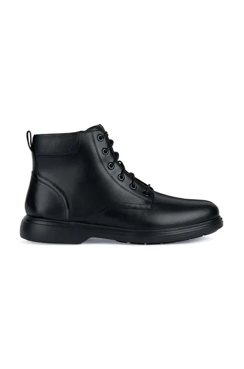 Kožne cipele Geox U OTTAVIO A za muškarce, boja: crna, U36DCA 00085 C9999