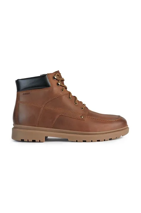 Кожаные ботинки Geox U ANDALO B мужские цвет коричневый U26DDB 00045 C6003