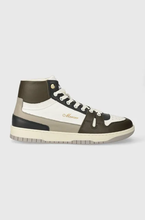 The Mercer Brand sneakers din piele The Brooklyn High culoarea verde, ME233014