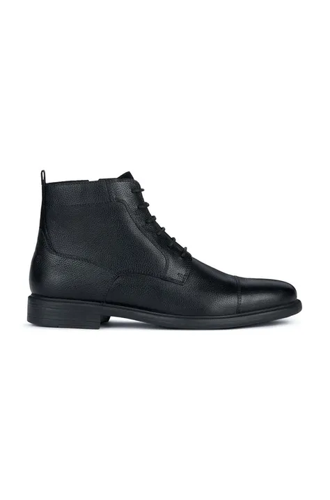 Kožené boty Geox U TERENCE C pánské, černá barva, U367HC 00046 C9999