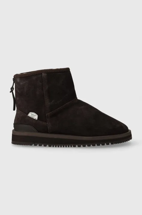 Suicoke suede snow boots Els-Mwpab men's brown color