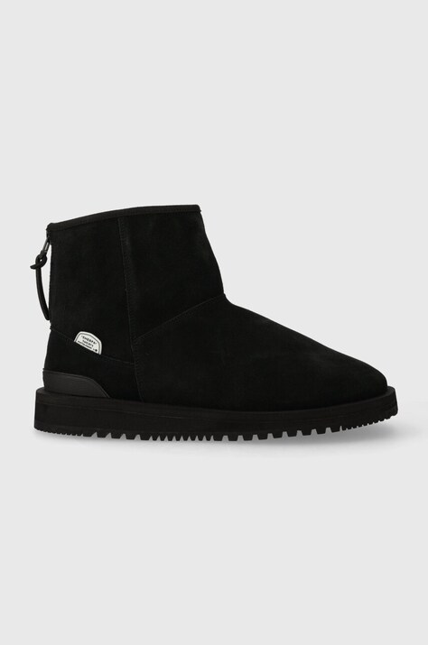 Suicoke suede snow boots Els-Mwpab men's black color