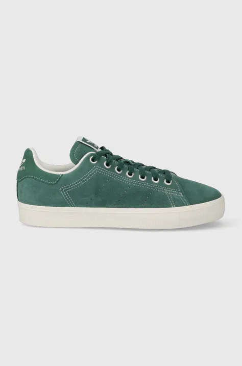 adidas Originals sneakers din piele întoarsă Stan Smith CS culoarea verde ID2045
