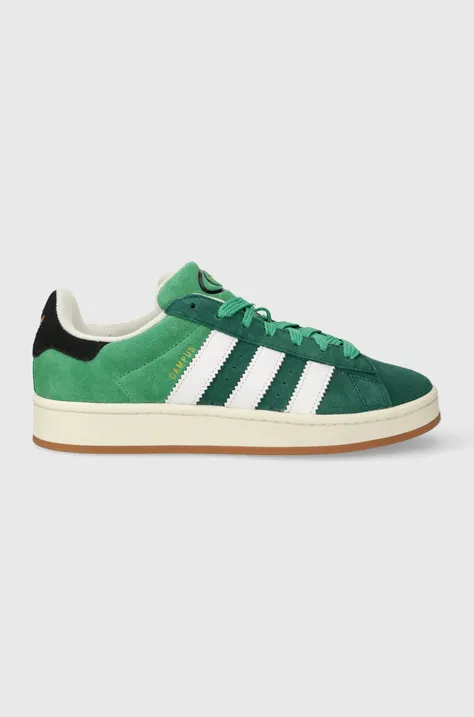 Σουέτ αθλητικά παπούτσια adidas Originals Campus 00s χρώμα: πράσινο ID2048