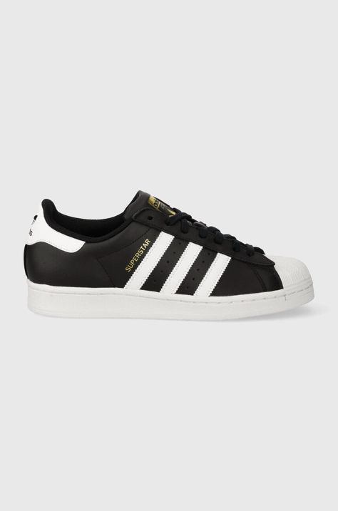 Кожаные кроссовки adidas Originals Superstar цвет чёрный ID4636