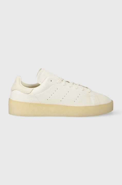 adidas Originals sneakers din piele întoarsă culoarea alb