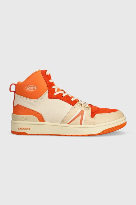 Usnjene superge Lacoste L001 MID oranžna barva, 46SFA0027