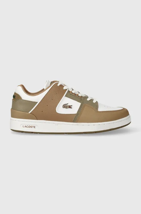 Kožené sneakers boty Lacoste COURT CAGE 223 2 SFA hnědá barva, 46SFA0041