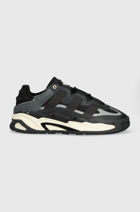 Kožené sneakers boty adidas Originals černá barva, ID8067