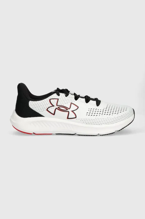 Παπούτσια για τρέξιμο Under Armour Charged Pursuit 3 Big Logo χρώμα: άσπρο