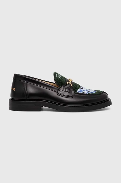 Dr. Martens leather sandals Blaire Quad men's black color
