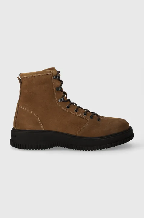 Cipele od brušene kože Tommy Hilfiger TH EVERYDAY CLASS W SUEDE HOOKS za muškarce, boja: smeđa, FM0FM04762