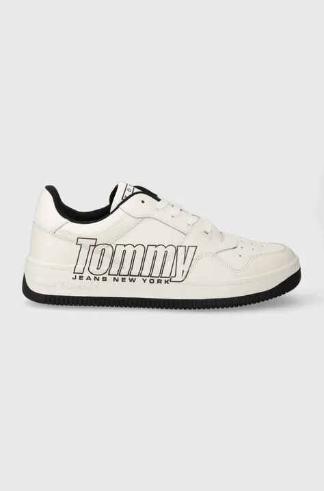 Tenisky Tommy Jeans TJM BASKET LOGO biela farba, EM0EM01257