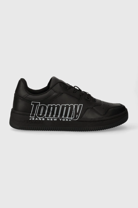 Tommy Jeans sportcipő TJM BASKET LOGO fekete, EM0EM01257