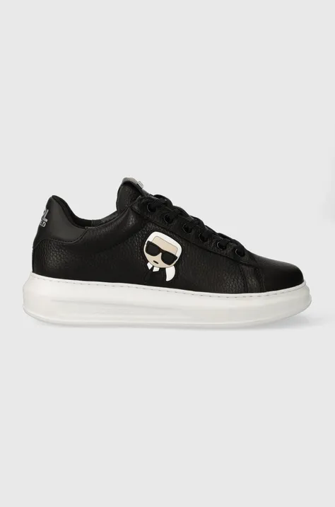 Δερμάτινα αθλητικά παπούτσια Karl Lagerfeld KAPRI MENS KC χρώμα: μαύρο, KL52562