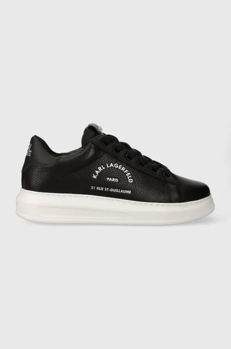 Δερμάτινα αθλητικά παπούτσια Karl Lagerfeld KAPRI MENS KC χρώμα: μαύρο, KL52568