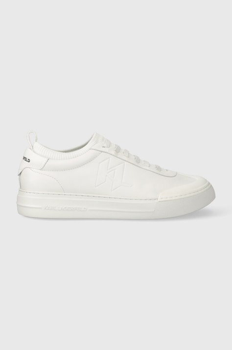 Karl Lagerfeld sneakers din piele T/KAP KC culoarea alb, KL51423