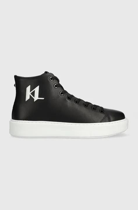 Шкіряні кросівки Karl Lagerfeld MAXI KUP колір чорний KL52265