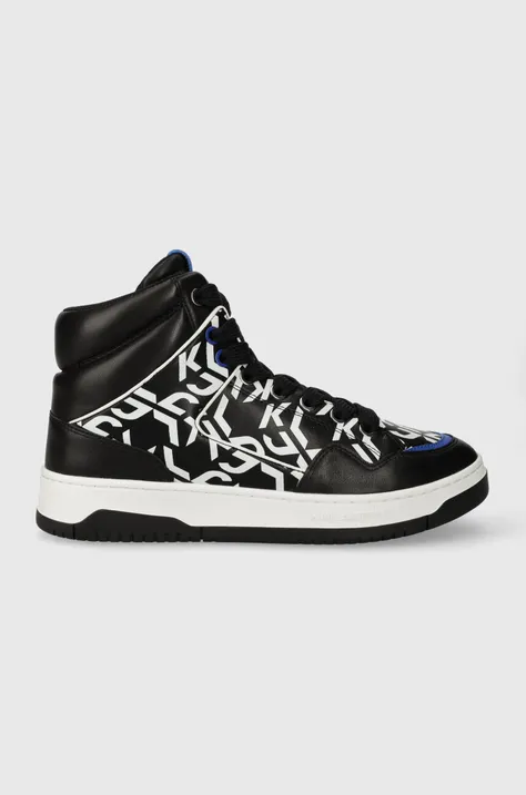 Кожаные кроссовки Karl Lagerfeld Jeans KREW цвет чёрный KLJ53043