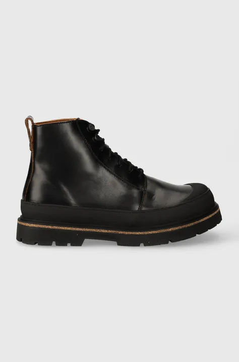 Birkenstock leather shoes addition men's black color