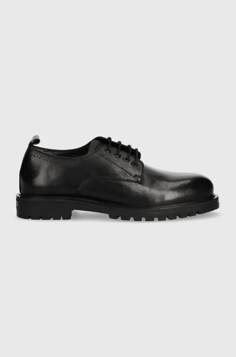 Kožne cipele Pepe Jeans TRUCKER SHOE M za muškarce, boja: crna, PMS10320