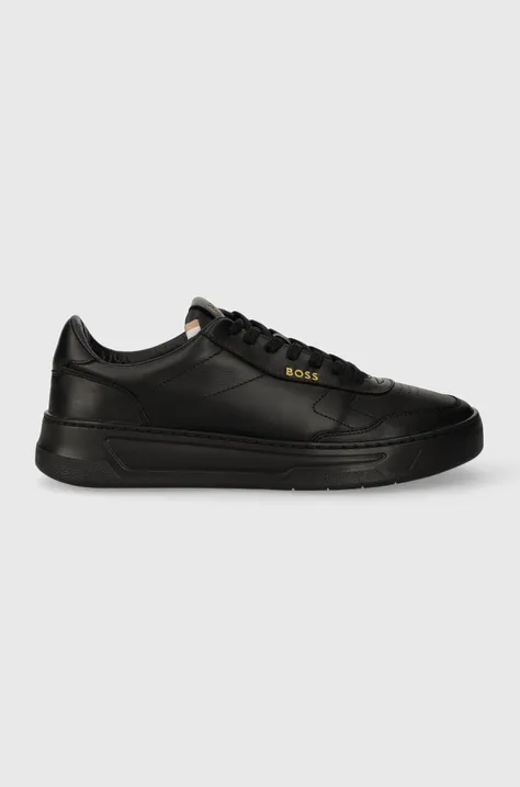 BOSS sneakersy skórzane Baltimore kolor czarny 50502893