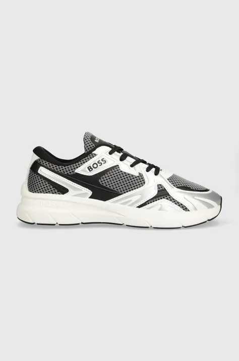 Sneakers boty BOSS Owen stříbrná barva, 50504289
