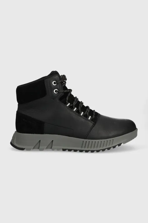 Sorel ghete de piele MAC HILL LITE MID WP barbati, culoarea negru, 2048841010