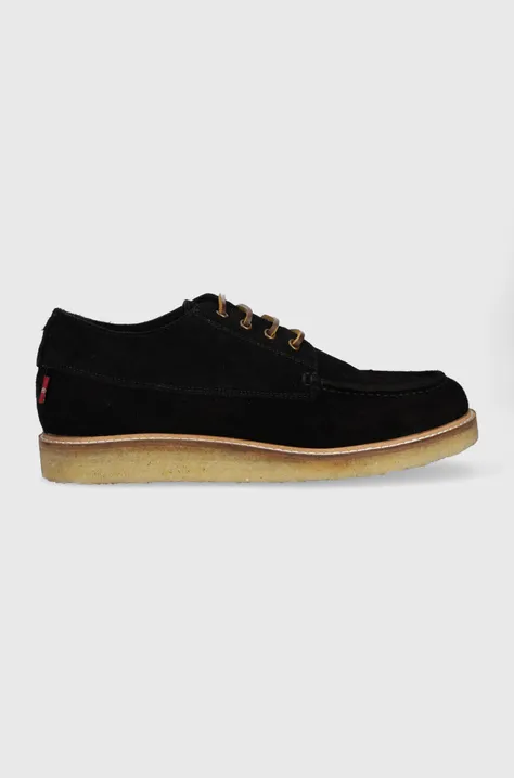 Σουέτ κλειστά παπούτσια Levi's BERN SHOE χρώμα: μαύρο, 235236.59