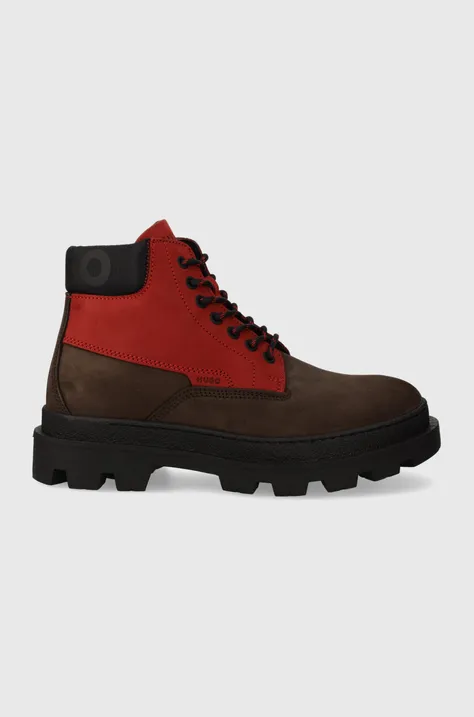 Замшевые ботинки HUGO Graham мужские цвет коричневый 50503732